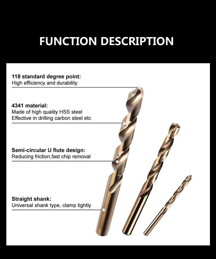 Vido Ground Finished Surface Cobalt Material HSS Wood Impact Drill Bit